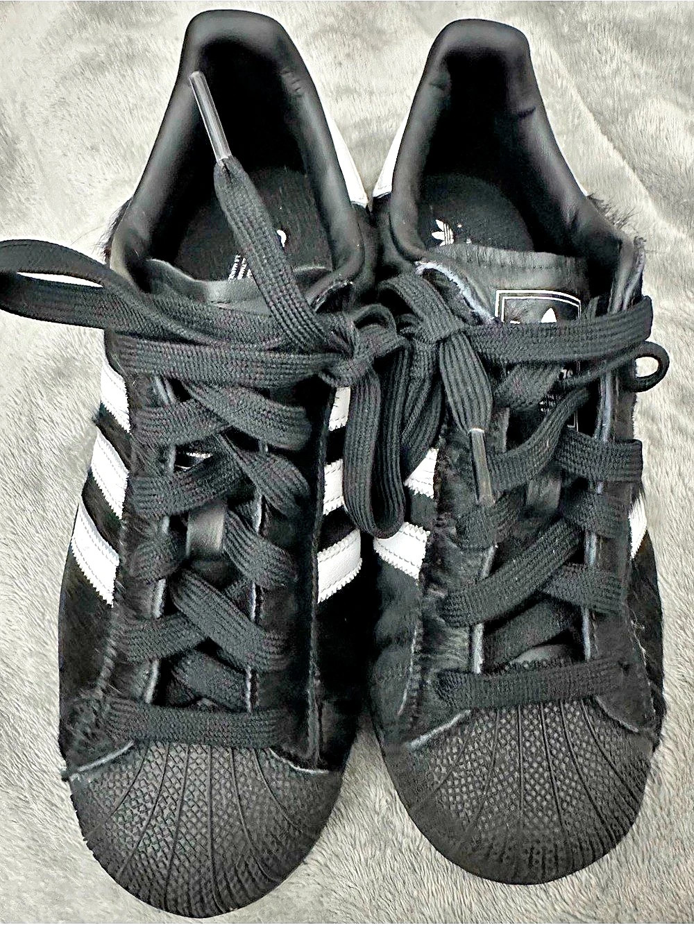 adidas Superstar II Black Ponyhair II Black & White Sneakers US 61⁄2